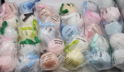 KIDS 30 Assorted Bath bomb fizzies - 5 oz each, individually wrapped, bath bombs with toys inside