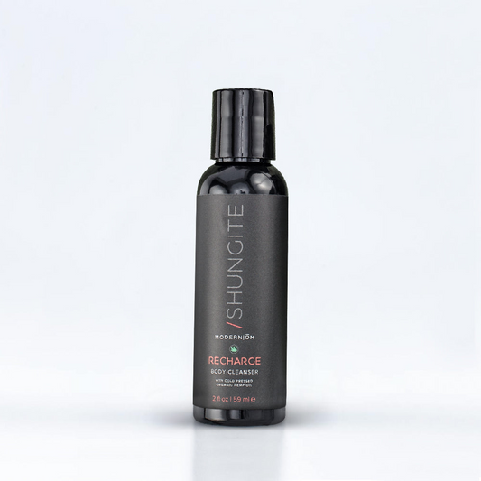 This unique Shungite moisturizing wash is formulated for daily use. It contains the highest quality organic skin-loving ingredients - Hemp, Castor & Burdock oils,  Shea Butter, and plenty of Shungite powder for detoxifying, purifying & anti-aging action.