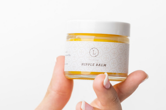 A nourishing nipple balm is used to soothe irritated nipples and provide much-needed relief before, during, and after feedings. Our nipple salve will soothe and nourish chapped and irritated skin with the cleanest, gentlest blend of baby-safe organic oils. This balm is great for nipples that are sore from breastfeeding, as well as on chapped hands or lips. This multifunctional balm is mostly organic, free from parabens, fragrances, dyes, and essential oils. All ingredients are food-grade.