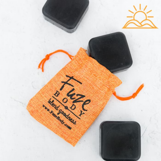 Contains: Activated charcoal (absorbs toxins and removes skin impurities and oils on and below the skin), goat milk (skin nourishing), Vitamin E (skin softening), organic coconut oil, Orange & Ginger root pure essential oils