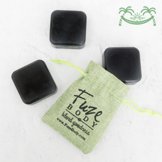 Contains: Activated charcoal (absorbs toxins and removes skin impurities and oils on and below the skin), goat milk (skin nourishing), Vitamin E (skin softening), organic coconut oil, Basil, Clary Sage, Cypress, Lavender, Mandarin, Tarragon, Marjoram, Spikenard, Roman Chamomile, Ylang Ylang, Neroli & Rose pure essential oils